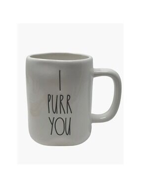Rae Dunn Cat Coffee Mug Cup Ceramic White Black LL Farmhouse Cat Lover Gift